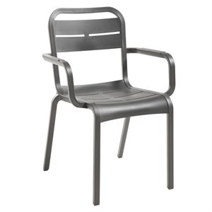 Cannes Stacking Armchair, Charcoal, Case of 16