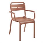 Cannes Stacking Armchair, Terra Cotta, Case of 4