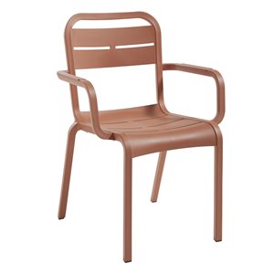 Cannes Stacking Armchair, Terra Cotta, Case of 16