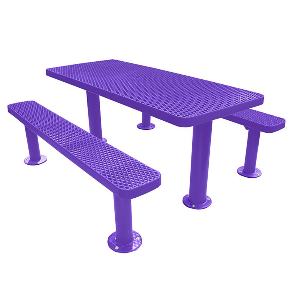 Premier Polysteel 6 ft Rectangular Table, Multi Pedestal, Surface Mount