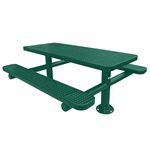 Premier Polysteel 6 ft Rectangular Table, Double Pedestal, Surface Mount