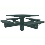 Premier Polysteel 4 ft Square Table, Single Pedestal, Direct Bury, without Umbrella Hole