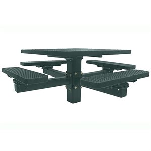 Premier Polysteel 4 ft Square Table, Single Pedestal, Direct Bury, without Umbrella Hole