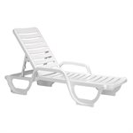 Bahia Chaise Lounge, White, Case of 18