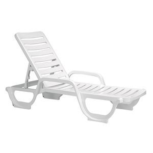 Bahia Chaise Lounge, White, Case of 18