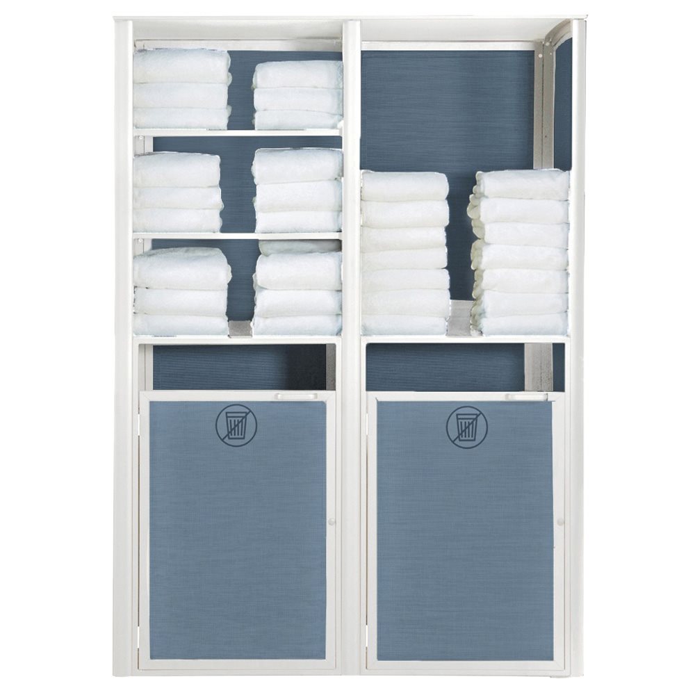 Sunset Towel Valet, Double Unit, Madras Blue / Glacier White