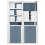 Sunset Towel Valet, Double Unit, Madras Blue / Glacier White