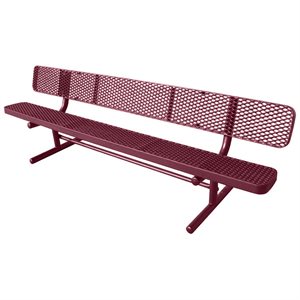 Premier Polysteel Champion Bench, 8 ft, with Backrest