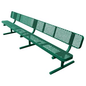 Premier Polysteel Champion Bench, 10 ft, with Backrest