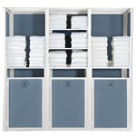 Sunset Towel Valet, Triple Unit, Madras Blue / Glacier White