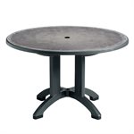 Aquaba 48" Round Table, Zinc