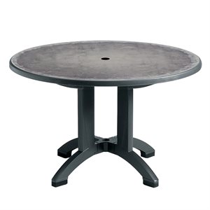 Aquaba 48" Round Table, Zinc