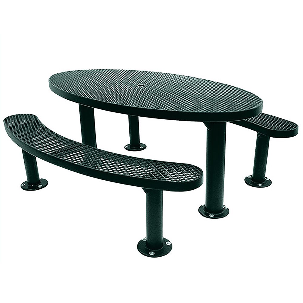 Premier Polysteel 6 ft Oval Table, Multi Pedestal, Surface Mount