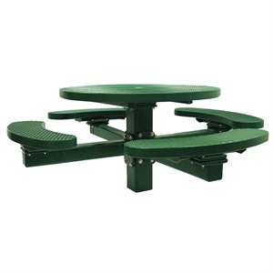 Premier Polysteel 4 ft Round Table, 3-Seat, Single Pedestal, Direct Bury