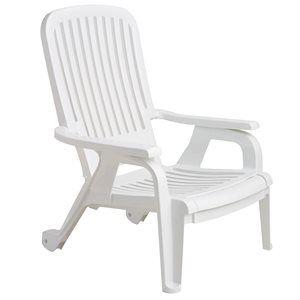 Bahia Stackable Chair, White, Case of 10
