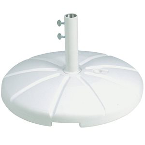 Grosfillex Umbrella Base, Resin, Fillable, White