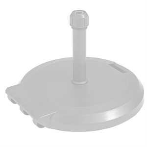 Grosfillex Umbrella Base, 84 Lb. Free Standing With Wheels, White