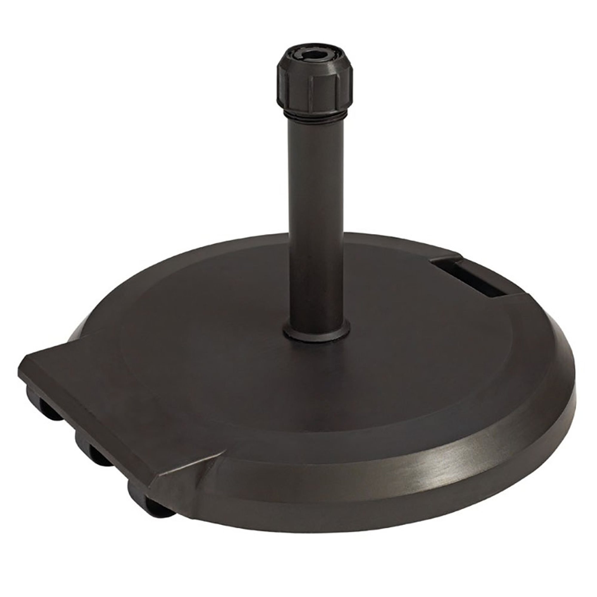 Grosfillex Umbrella Base, 84 Lb. Free Standing With Wheels, Bronze