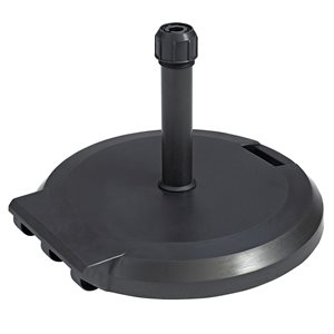 Grosfillex Umbrella Base, 84 Lb. Free Standing With Wheels, Charcoal