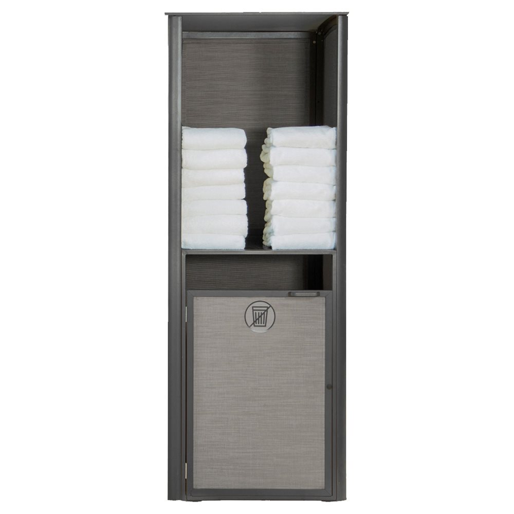 Sunset Towel Valet, Single Unit, Solid Gray / Volcanic Black
