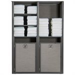 Sunset Towel Valet, Double Unit, Solid Gray / Volcanic Black
