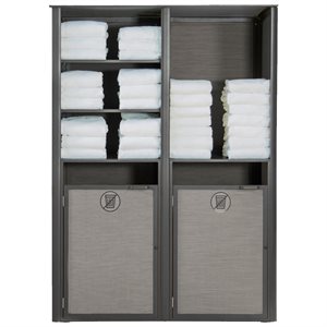 Sunset Towel Valet, Double Unit, Solid Gray / Volcanic Black
