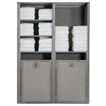 Sunset Towel Valet, Double Unit, Solid Gray / Platinum Gray