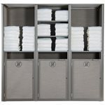 Sunset Towel Valet, Triple Unit, Solid Gray / Platinum Gray