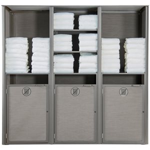Sunset Towel Valet, Triple Unit, Solid Gray / Platinum Gray