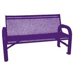 Premier Polysteel Grand Contour Bench, 6 ft, with Backrest, Free Standing / Surface Mount