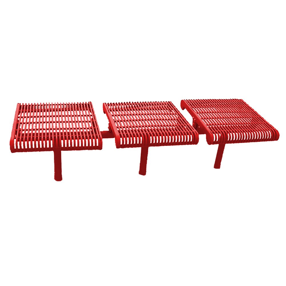 Premier Polysteel Grand Contour 3-Seat In-Line Bench, without Backrest,Direct Bury