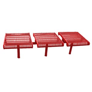 Premier Polysteel Grand Contour 3-Seat In-Line Bench, without Backrest,Direct Bury
