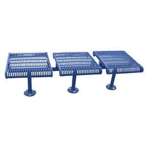 Premier Polysteel Grand Contour 3-Seat In-Line Bench, without Backrest, Surface Mount