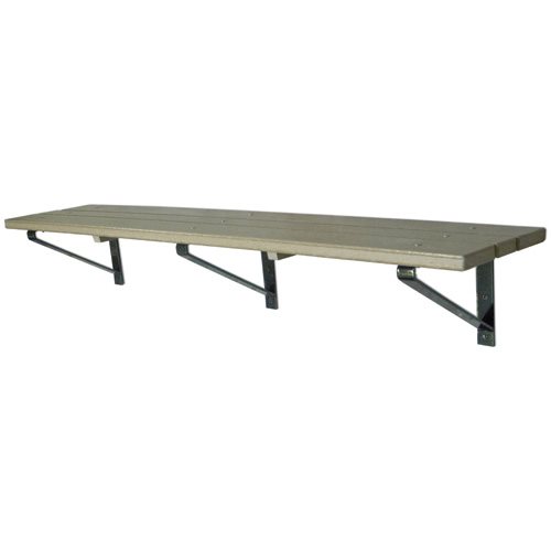 Plastic Bench, Wall Mount, 6 Ft.