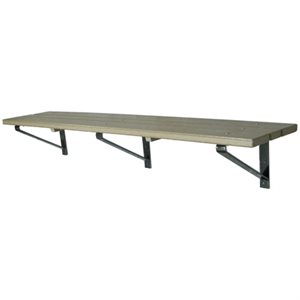 Plastic Bench, Wall Mount, 10 Ft.