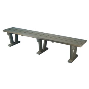 Plastic Bench, Free Standing - Wide, 10 Ft.
