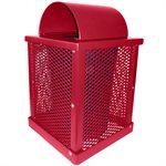 Premier Polysteel Square Trash Receptacle, Free Standing, 32 Gallon