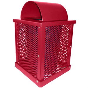 Premier Polysteel Square Trash Receptacle, Free Standing, 32 Gallon